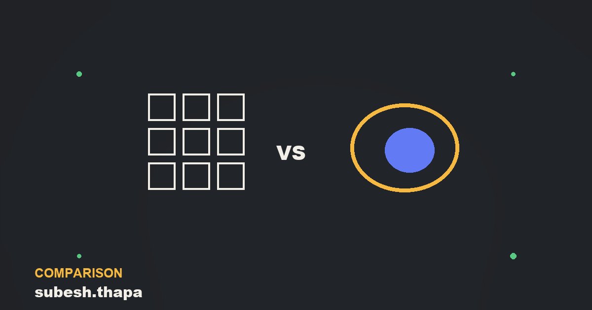Illustration comparing custom website design and templates