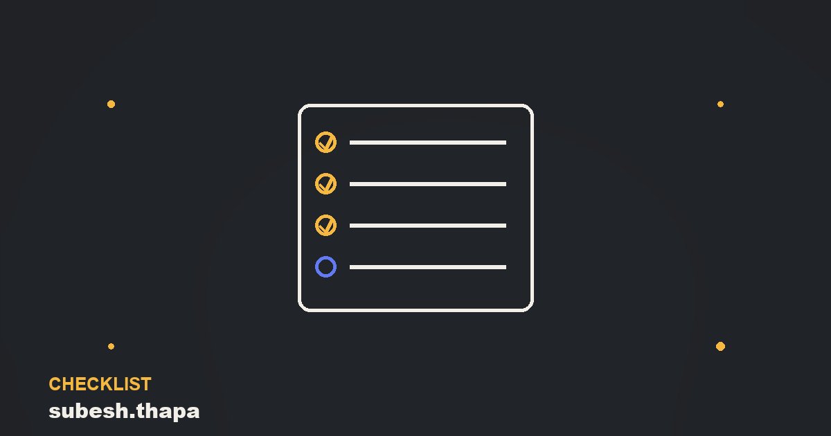 Illustration of a website launch checklist