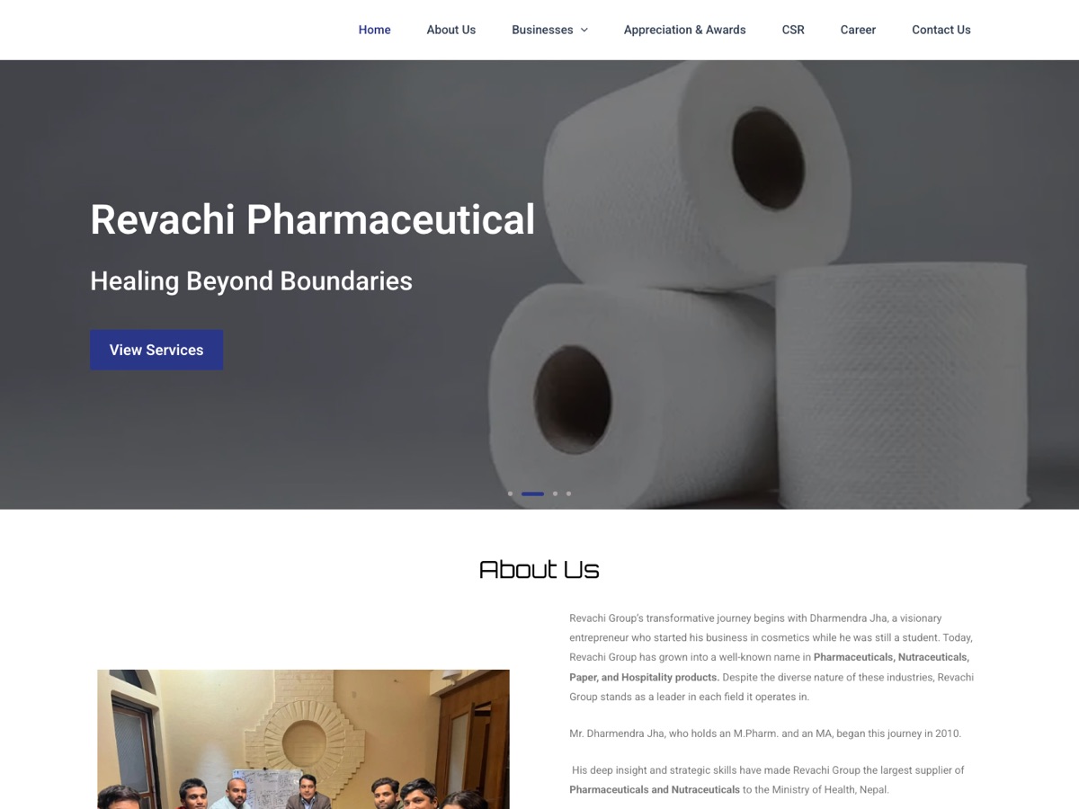 Revachi Group corporate website