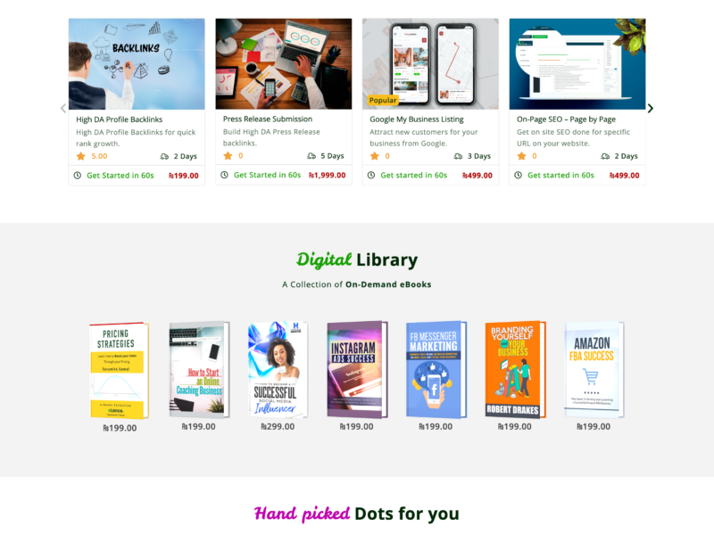 Elance Digital Media web design project